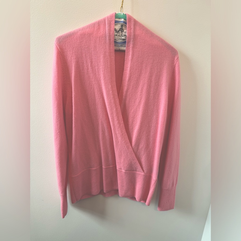 Boston proper V-neck pink sweater, size medium.